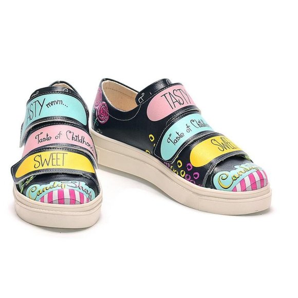 Slip on Sneakers Shoes HV1588 – Goby Shoes Canada Goby Shoes - Candy Shop Slip on Sneakers